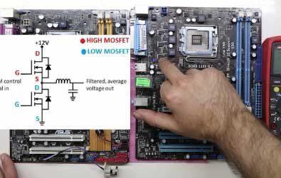 Analyzing CPU Power Circuit – Testing MOSFET on Board